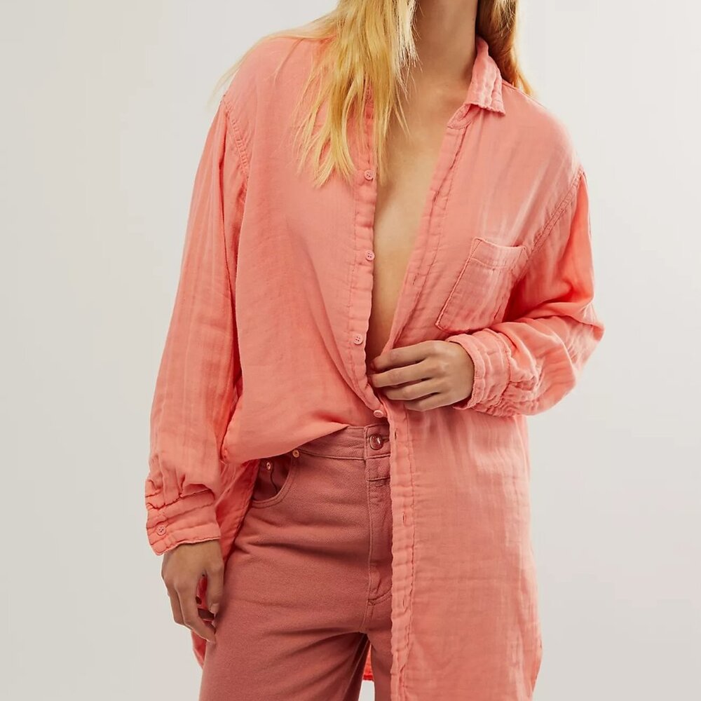 CP Shades Coral Button-Down Shirt